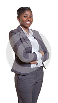 Attractive business woman from Africa with crossed arms