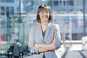 Attractive business woman smiling