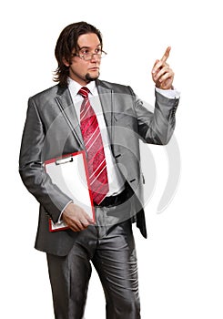 Attractive businessman isolated