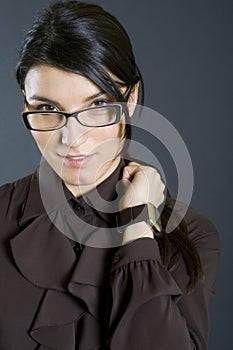 Attractive businesswoman with jacket