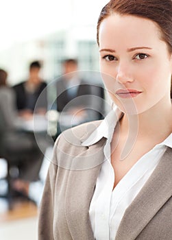 Attractive businesswoman during a meeting