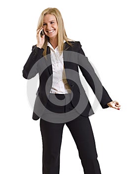 Attractive businesswoman with mobile phone