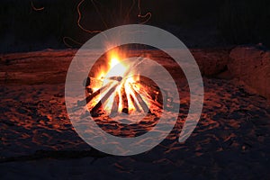 Attractive campfire