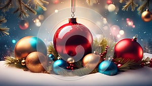 Attractive Christmas sale banner illustration Christmas Ball Ornament