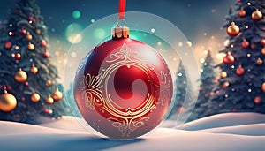 Attractive Christmas sale banner illustration Christmas Ball Ornament