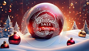 Attractive Christmas sale banner illustration Christmas Ball Ornament