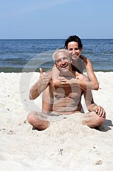 Attractive couple on the beach