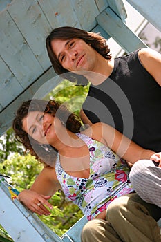 Attractive couple outdoors