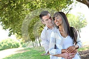 Attractive Couple in Park