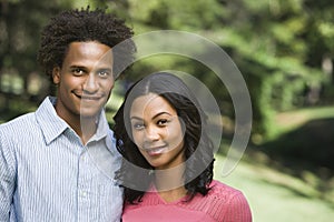 Attractive couple portrait.