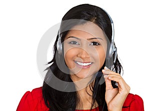 Attractive customer service representative