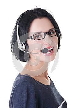 Attractive customer support representative