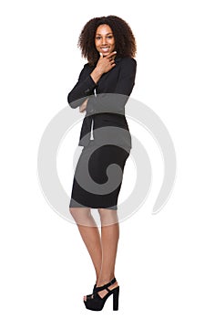 Attractive female business person smiling