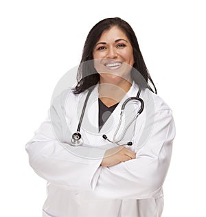 Attractive Female Hispanic Doctor or Nurse