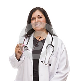 Attractive Female Hispanic Doctor or Nurse