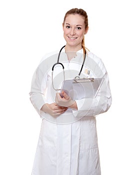 Attractive female physician