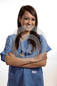 Attractive Filipino nurse doctor photo