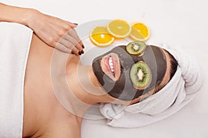 Attractive girl is having skin care treatment