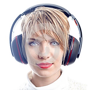 Attractive girl with headphones