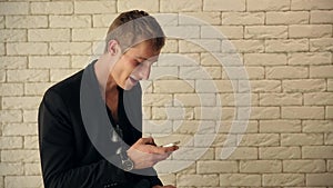 Attractive Guy Reading Sms