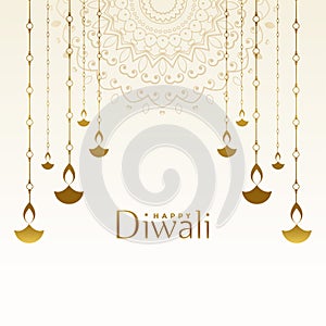 Attractive happy diwali festival card design background photo