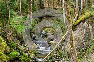 Attractive hike through the Hausbachklamm near Weiler im Allgau