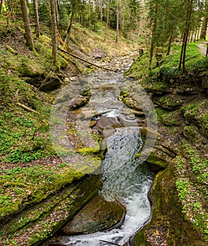 Attractive hike through the Hausbachklamm near Weiler im Allgau