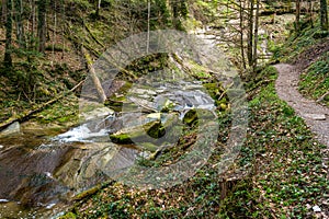 Attractive hike through the Hausbachklamm near Weiler im Allgau