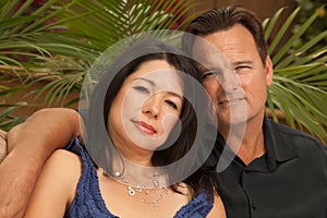 Attractive Hispanic and Caucasian Couple