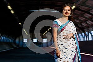 Attractive indian lady in traditional costume