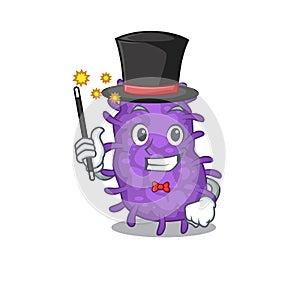 An attractive Magician of bacteria bacilli cartoon design