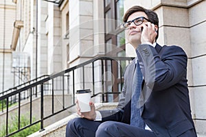 Attractive man on phone