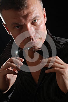 attractive man with sunglasses