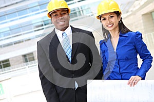 Attractive Man and Woman Business Team