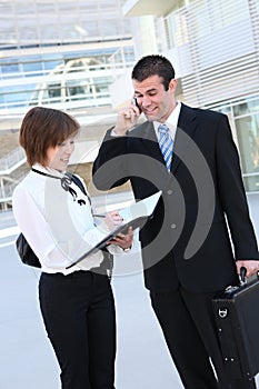 Attractive Man and Woman Business Team