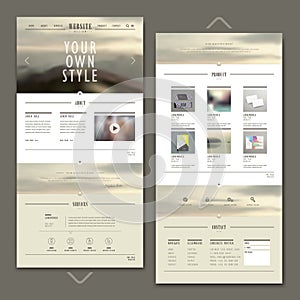 Attractive one page website template design