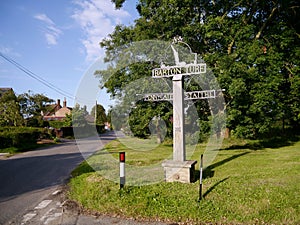 Attractive and ornate village sign