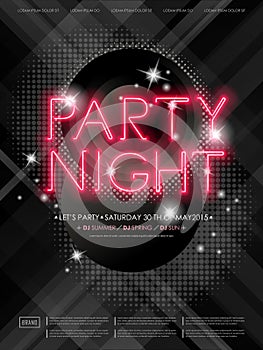 Attractive party night poster design