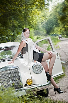 Attractive pin-up styled girl