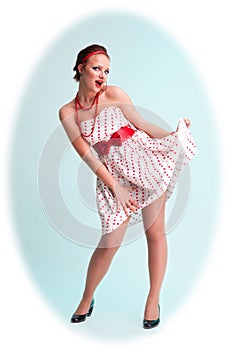 Attractive pinup woman