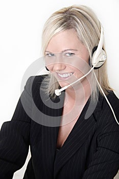 Attractive receptionist