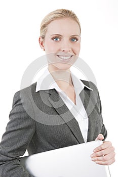 Attractive smiling business woman