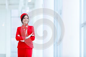 Attractive stewardess