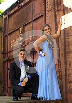 Attractive Teenage Prom Couple