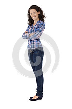 Attractive trendy young woman