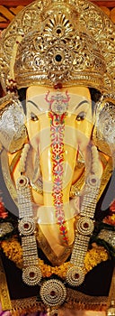 The Attractive Trunk Of Lord Ganesh Ganeshafestival2020 Narayan Peth Pune Maharashtra India photo