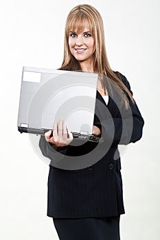 Attractive twenties caucasian business woman