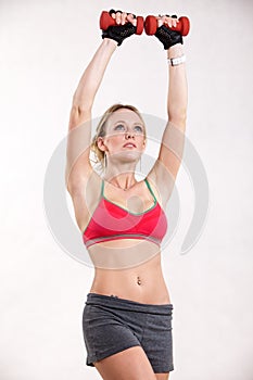 Attractive twenties caucasian fitness woman