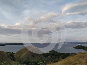 Attractive view from flores island labuan bajo, east indonesia
