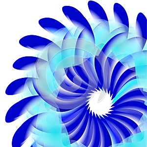 Attractive wacky graphic. Vector illustration. Blue flower